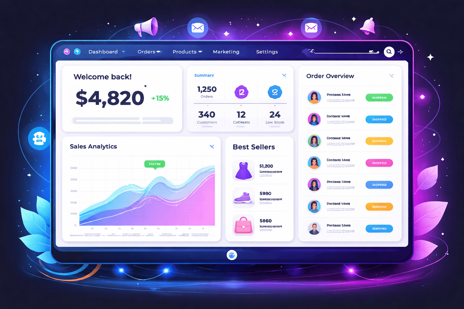 image showing Admin Dashboard